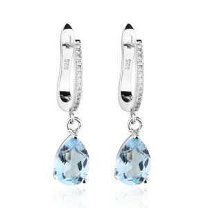 Blue Topaz Earrings | Sterling Silver Jewelry